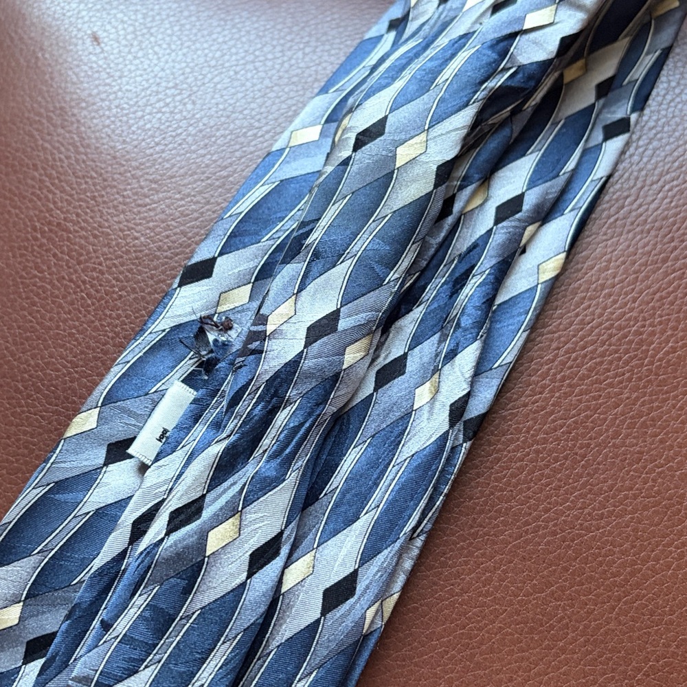 Keith Daniels Vintage Hand Made Silk Tie Geometric Pattern - Picture 4 of 5